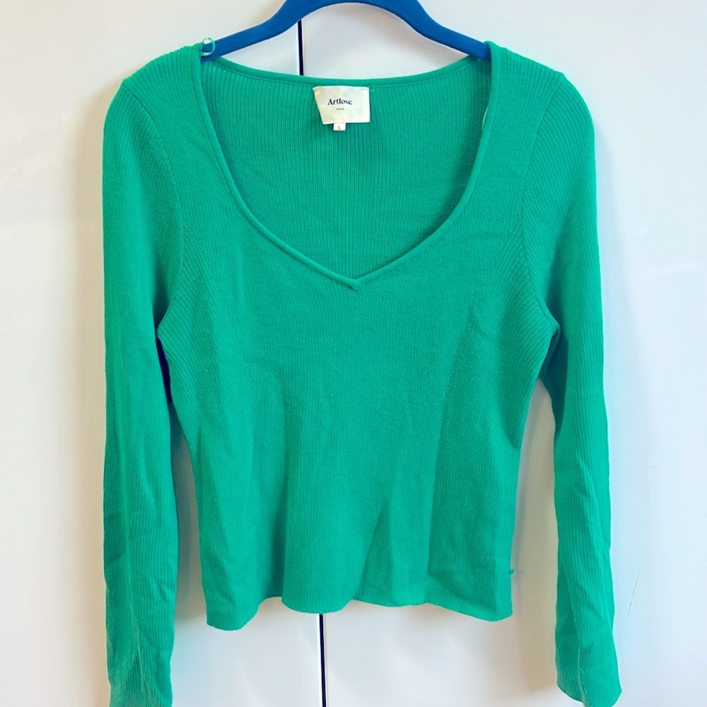 Artlove Paris - Apple green wool blouse